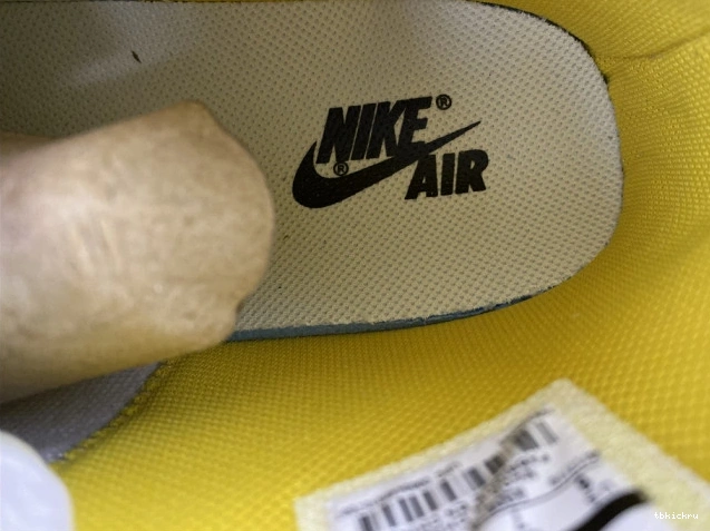 Cheap TBkick x White NRG Dark Powder Air AQ0818-149 Jordan Yellow-Cone 1 Off-White 0802